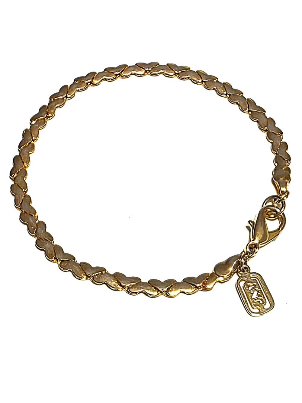 JNY gold-tone heart link bracelet